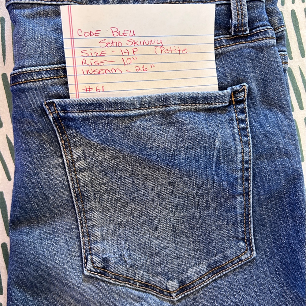 Code Bleu Soho Skinny Faded Blue Denim Jeans - Picture 6 of 6
